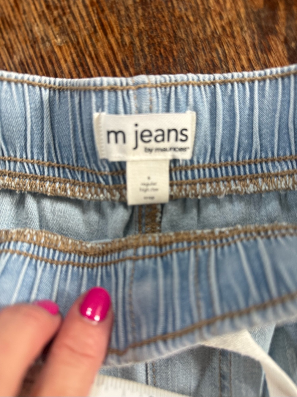 M Jeans by Maurices regular high-rise, crop drawstring jeans size Small - Picture 2 of 4